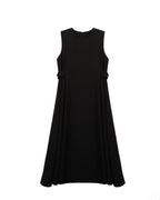 Side Button Sleeveless Long Dress