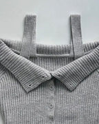 Two-Way Off-Shoulder Ribbed Knit