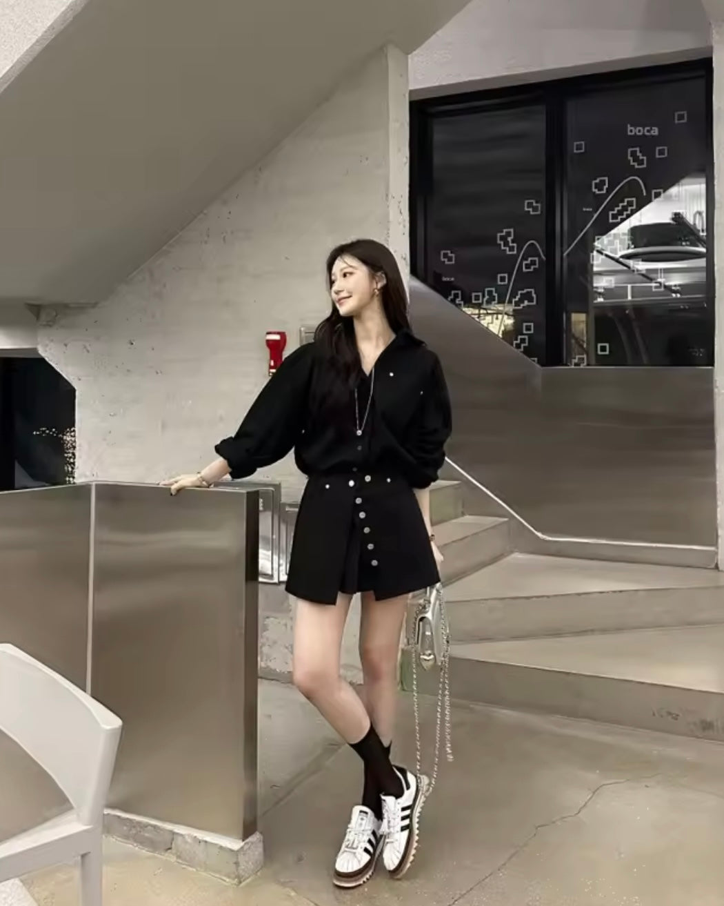 Layered Skirt Shirt Dress