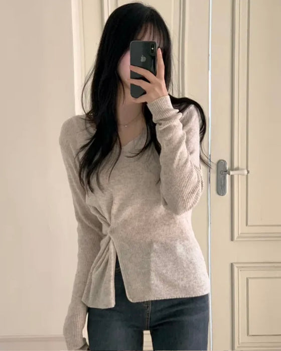 Bamboo Button Knit