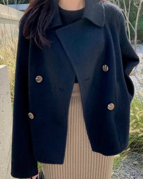 Double 90% Wool Short Coat