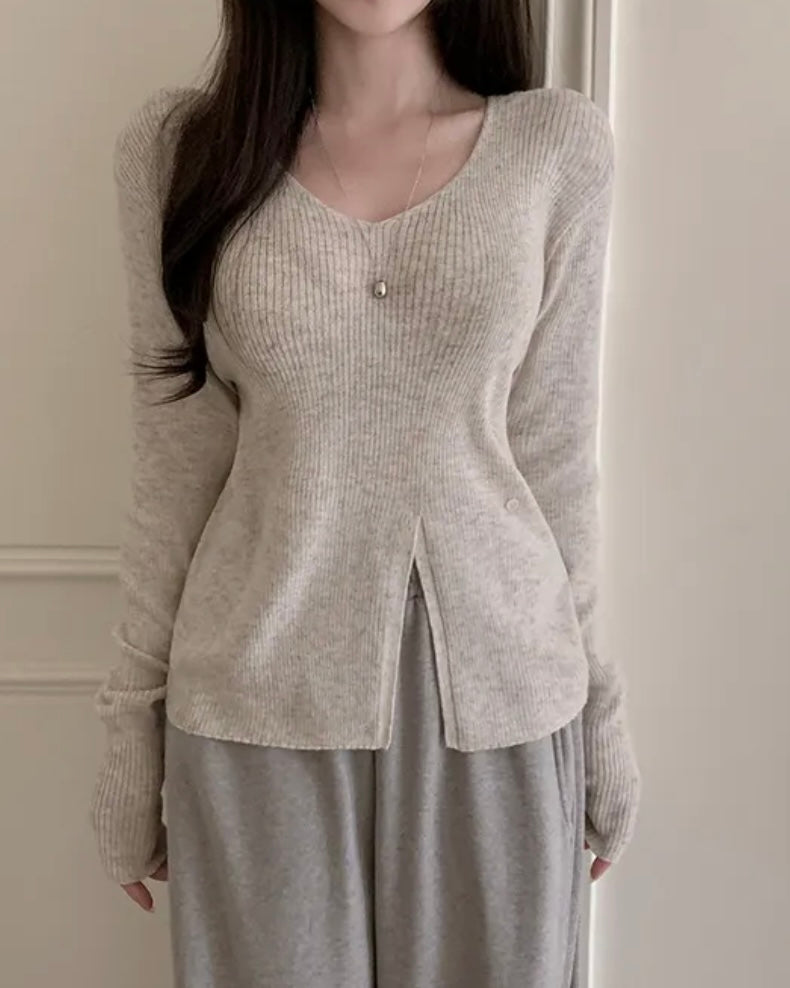 Bamboo Button Knit