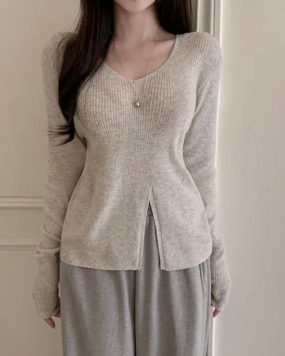 Bamboo Button Knit