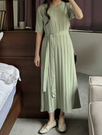 Laurent Pleats Dress