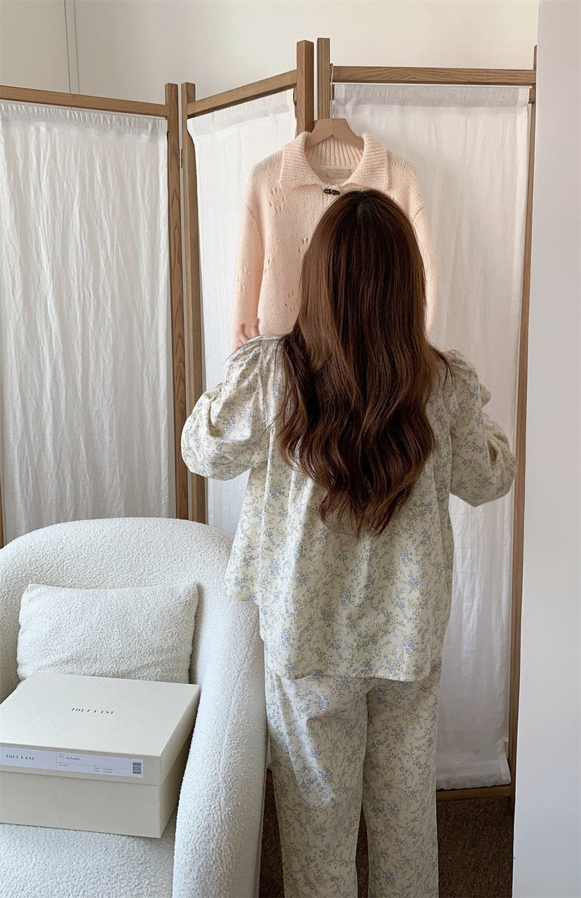 Lavender Cotton Pajamas & Hairband Set