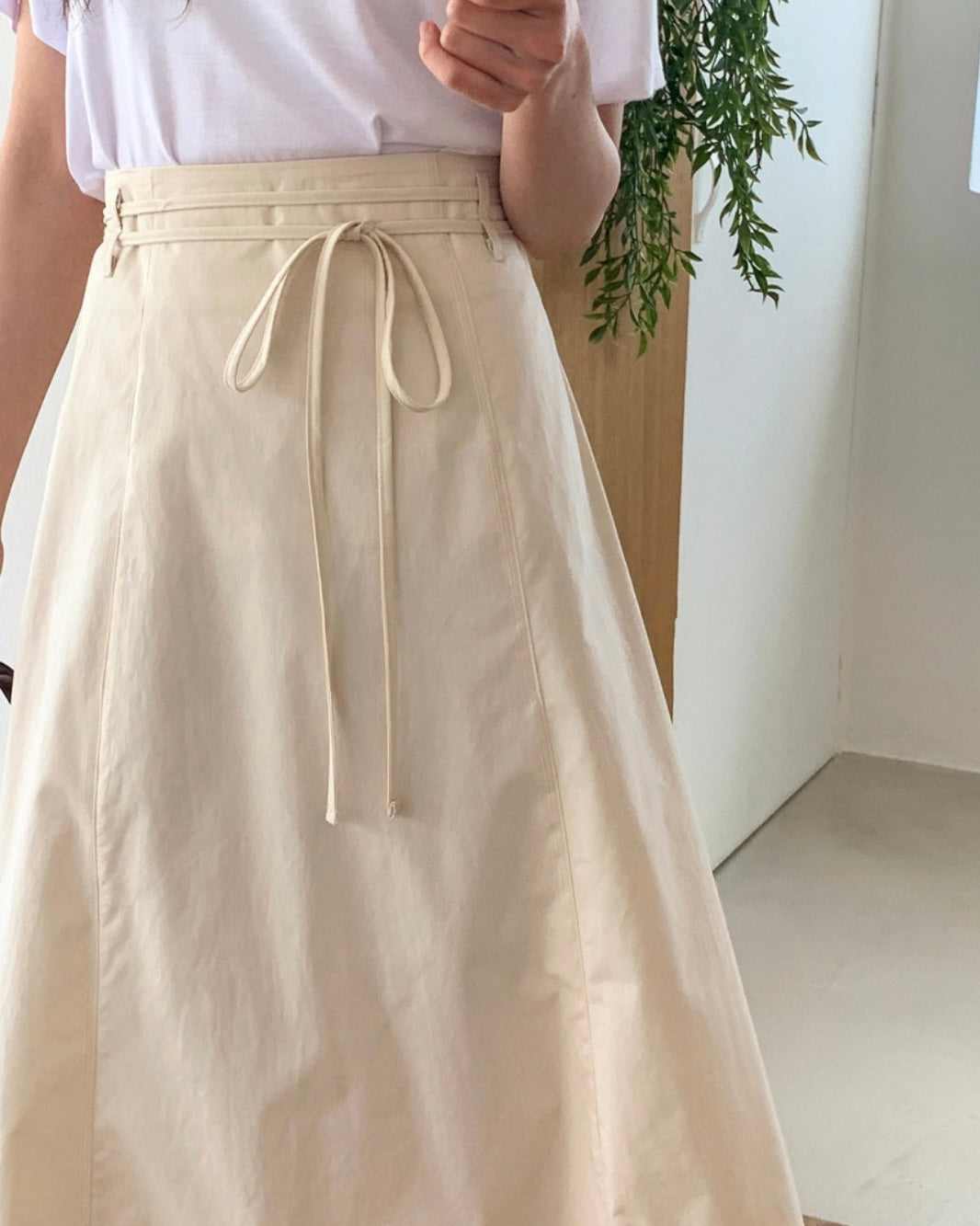 Cotton Ribbon String Skirt