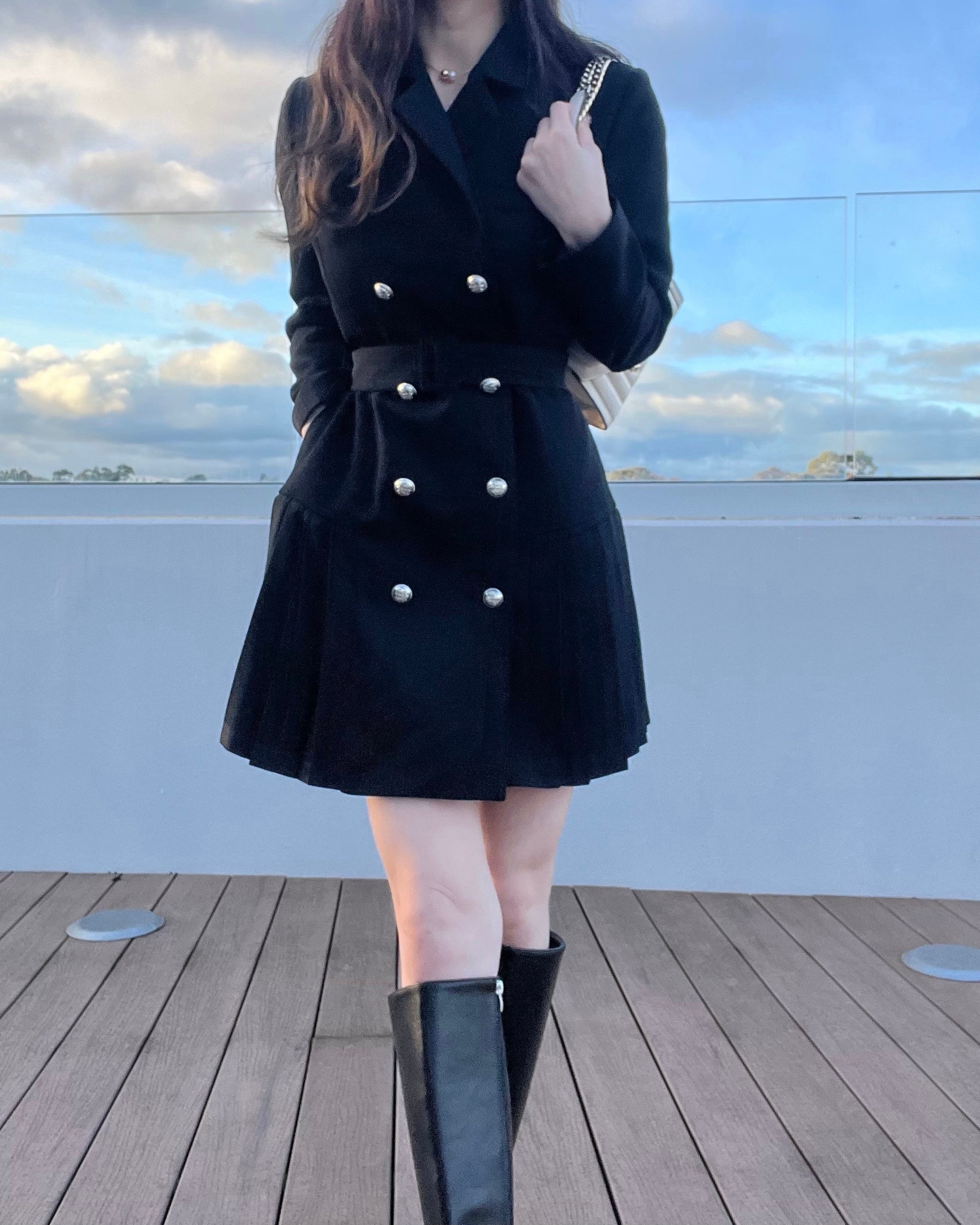 Pleats Jacket Dress