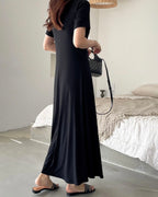 Cool U-Neck Short Sleeve Dress