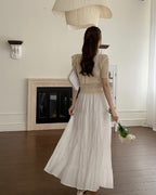 Shiny Cancan Maxi Skirt