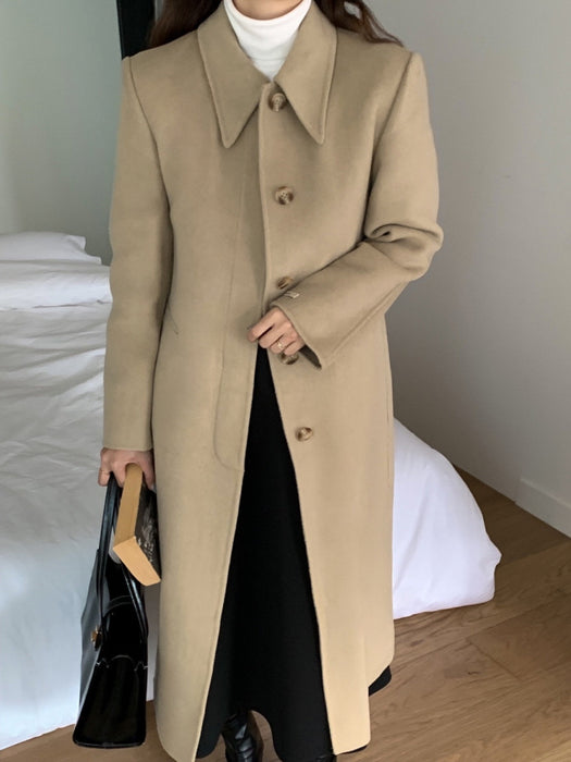 Vin Handmade 90% Wool Coat with Padded Vest