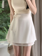 Ribbon Banding Mini Skirt
