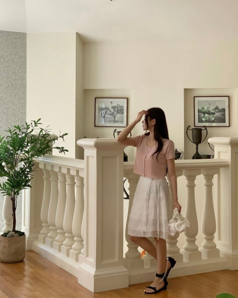 Stay Two Button Skirt