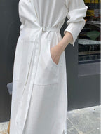 [ Pre-order ] Buckle Shirt Dress