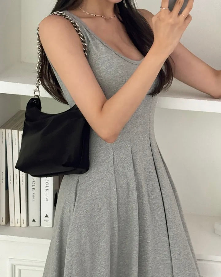 [ Sale Excluded ] Mui Pintuck Sleeveless Dress