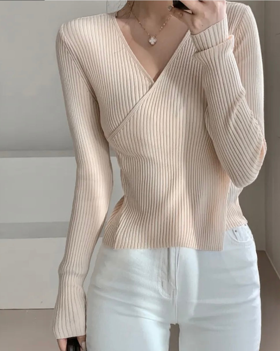 Reverie Wrap Knit Top