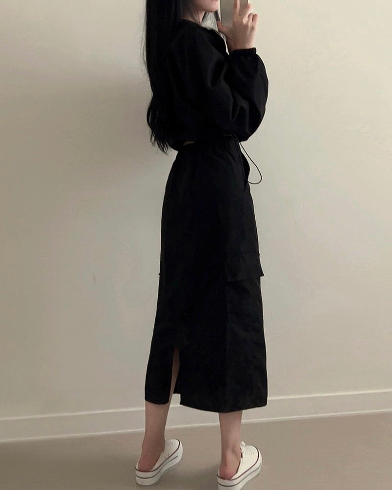 String Banding Cargo Two-Piece Set
