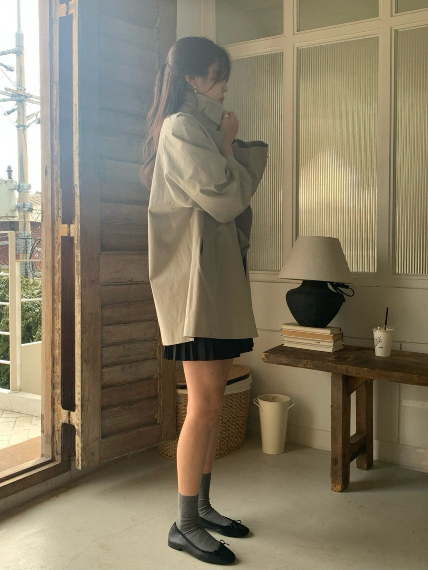 Premium Iena Half Trench Coat