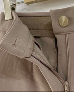 [S,M] Hidden Banding Flared Slacks