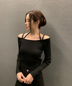 Cathy Ribbed Halter-Neck Knit Top