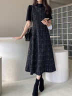 Lia Tweed Flared Dress