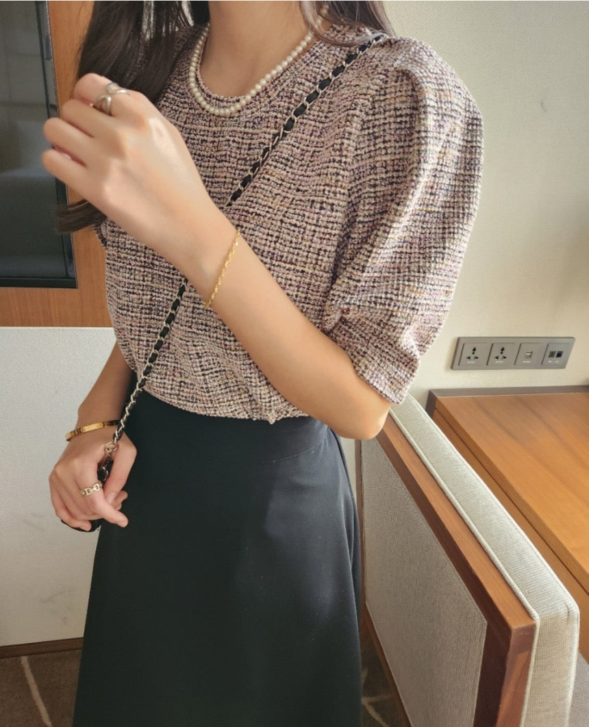 Velours Tweed Blouse