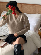 Mocha Cable Knit