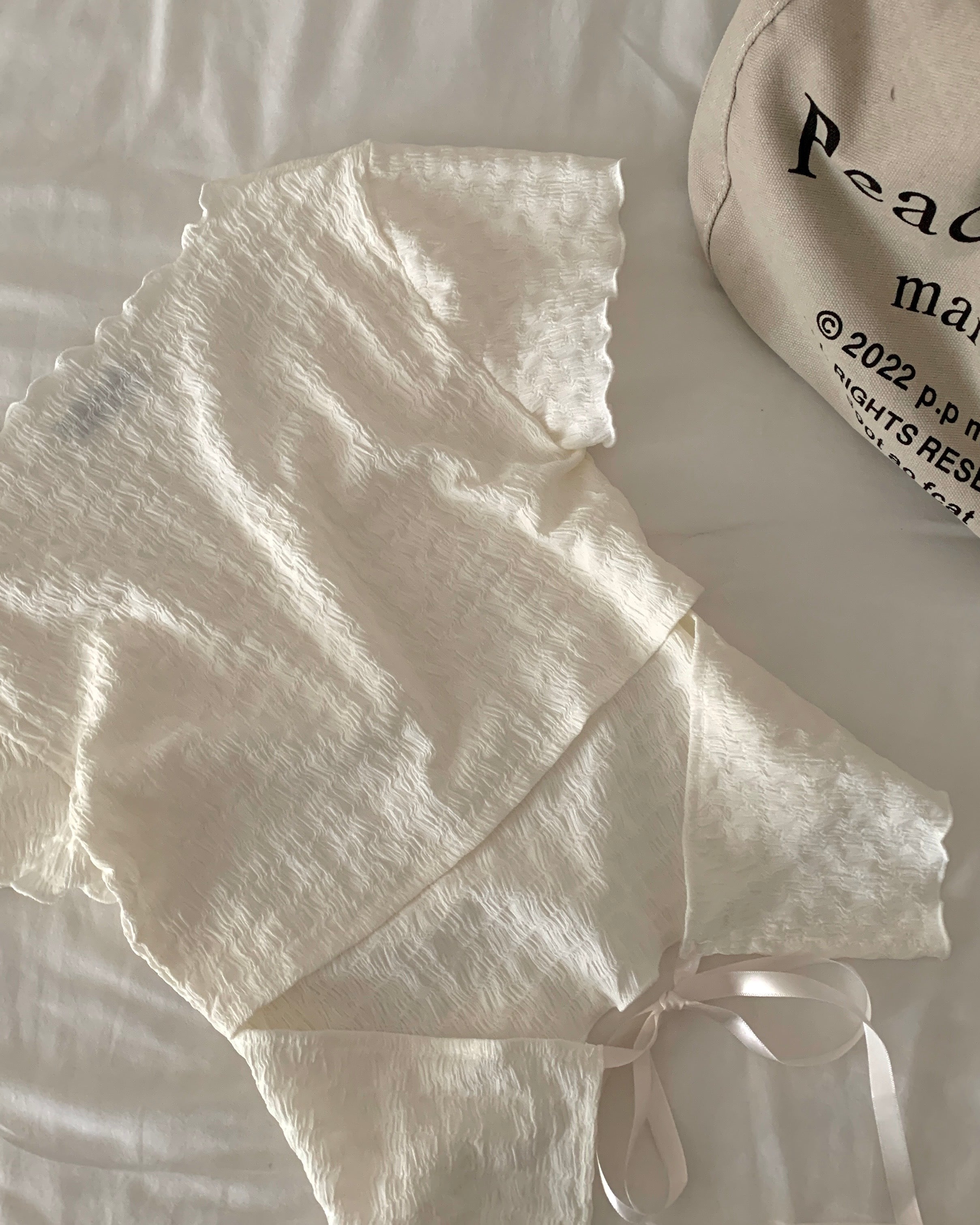 [ Sale Excluded ] Yoru Back Ribobn Top