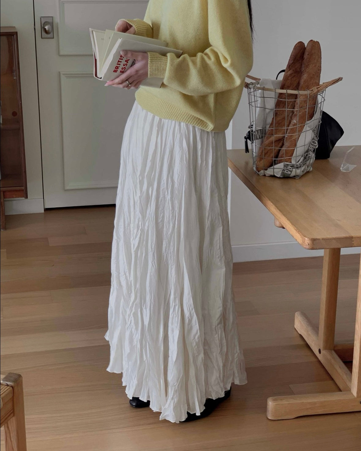 Shy Pleats Maxi Skirt