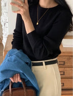 Round Ripped Knit