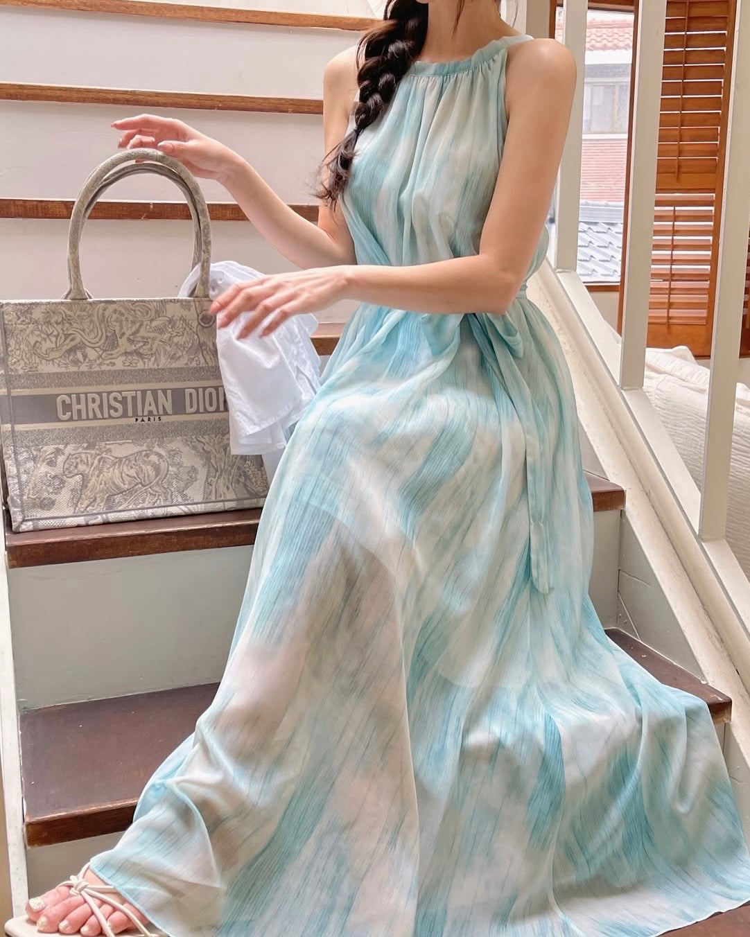 [ Sale Excluded ] Aqua Maxi Dress