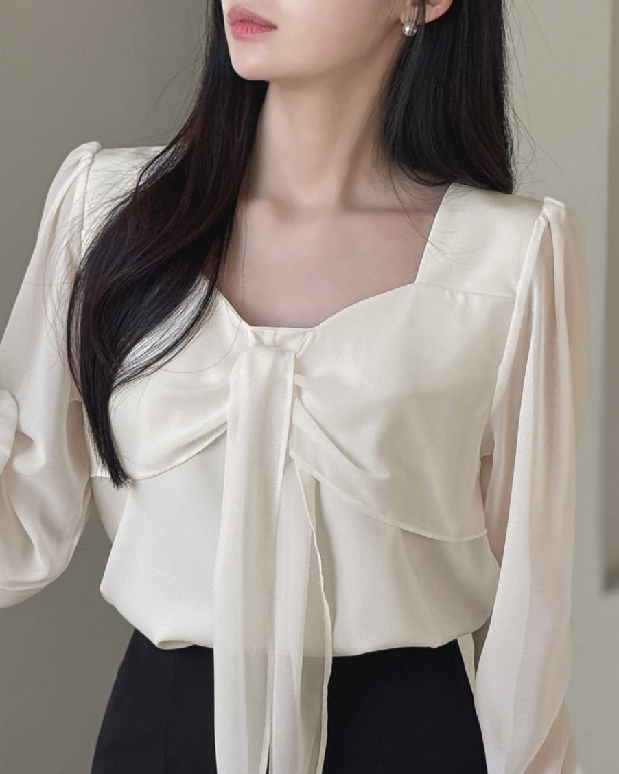 Chiffon Ribbon Blouse