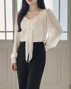 Chiffon Ribbon Blouse