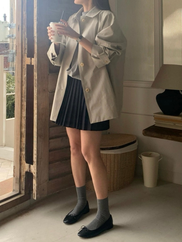 Premium Iena Half Trench Coat