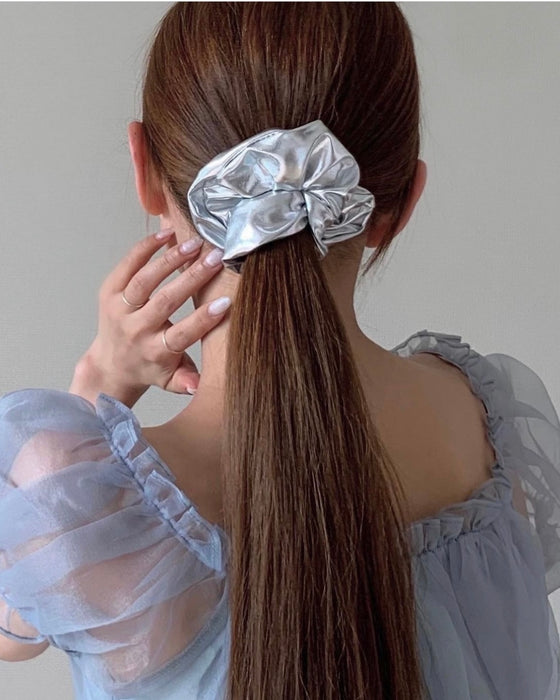 Silver Scrunchie
