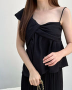 One Shoulder Twist Blouse