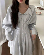 [ Pre-order ] Back Strap Shirt Mini Dress
