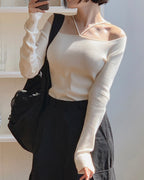 Serene Strap Ribbed Knit Top