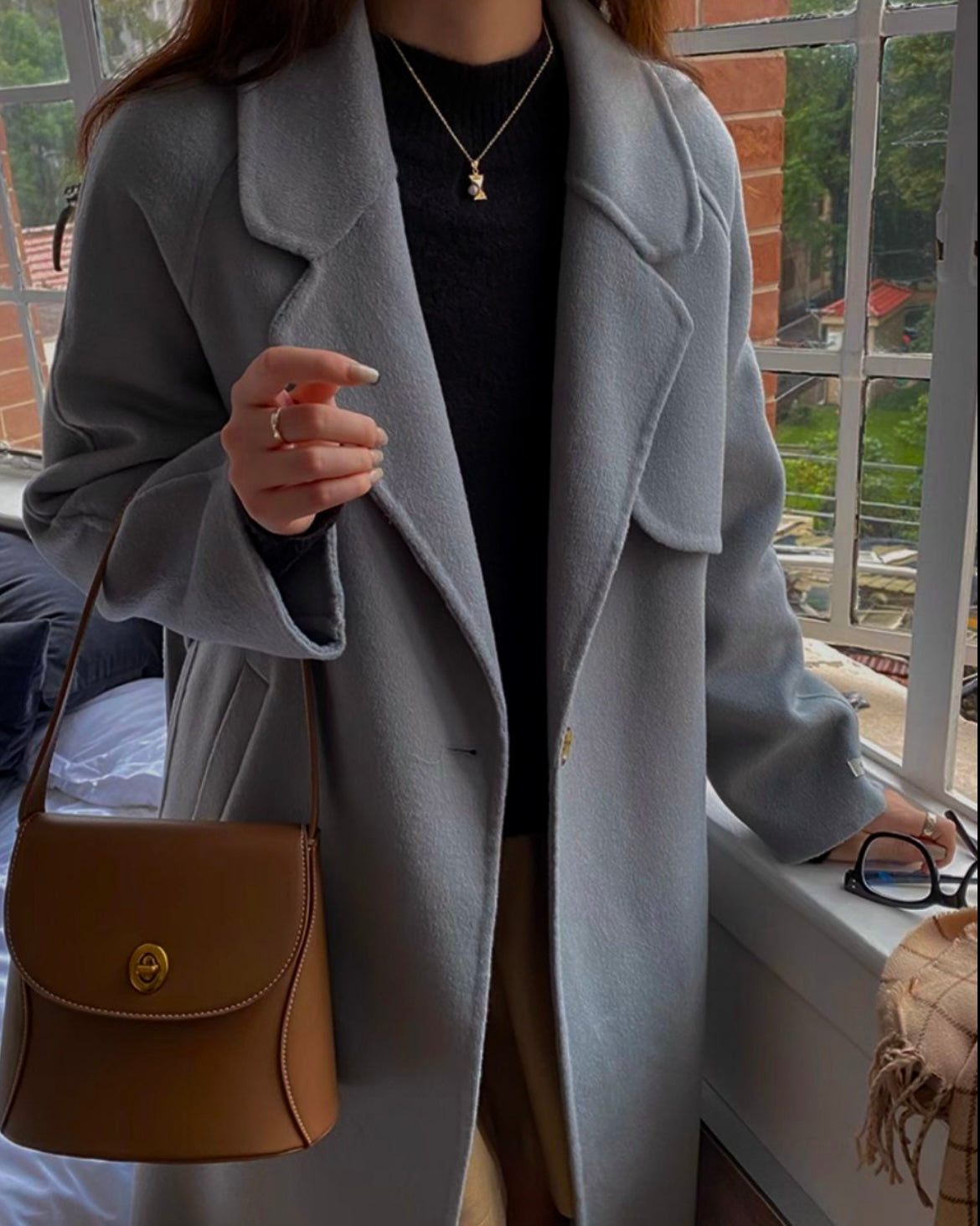 Parisian 100% Wool Trench Coat