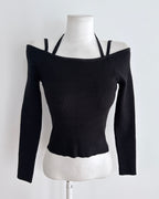 Cathy Ribbed Halter-Neck Knit Top
