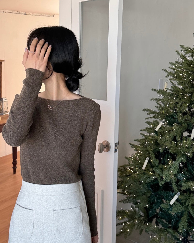 Ruby Boat-Neck Knit