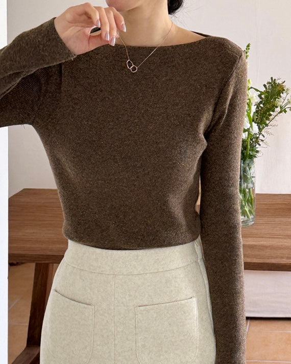 Ruby Boat-Neck Knit