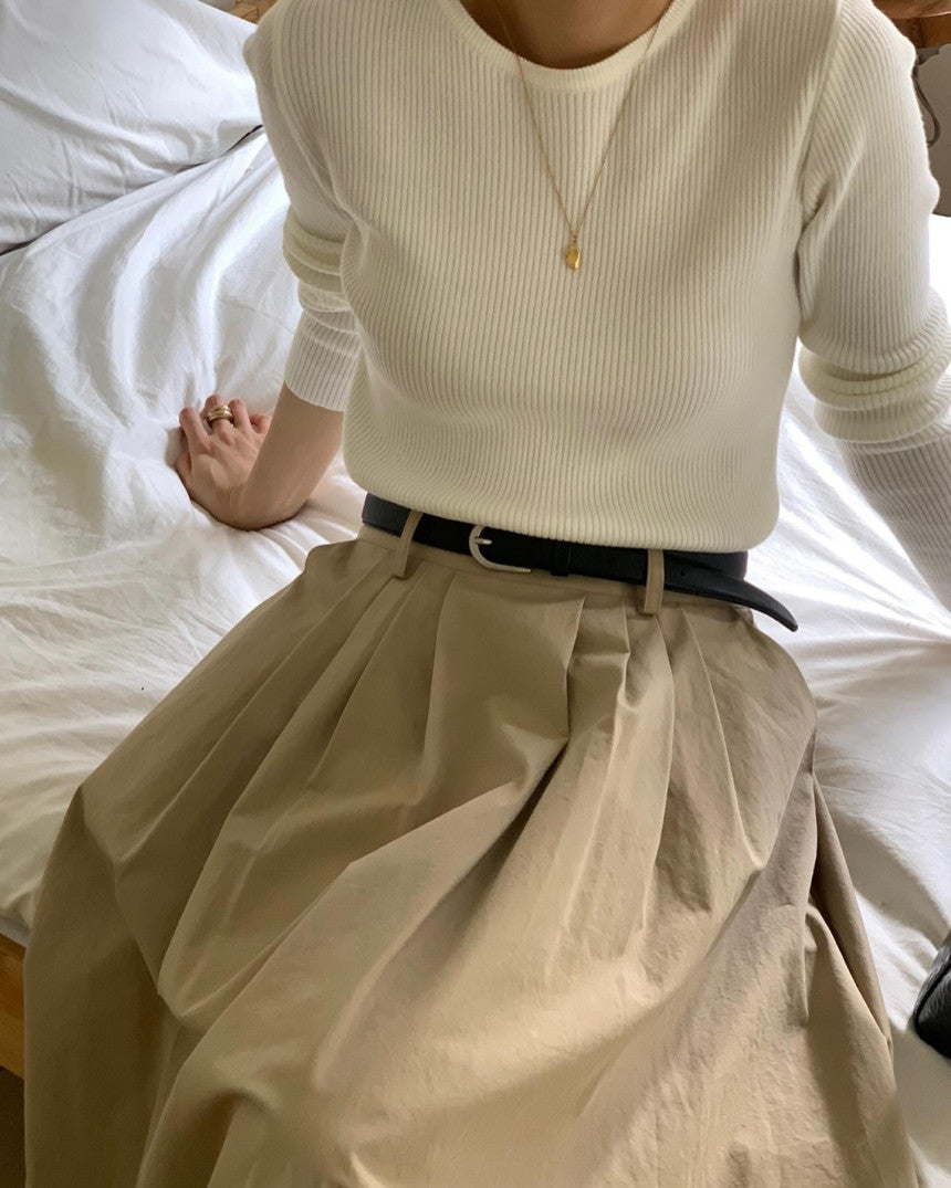 Round Ripped Knit