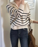 Soy Striped Half Zip-Up