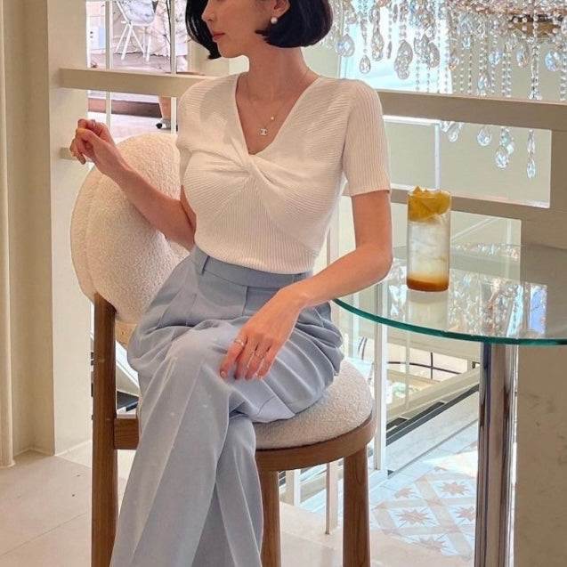 Twist Short Sleeves Knit