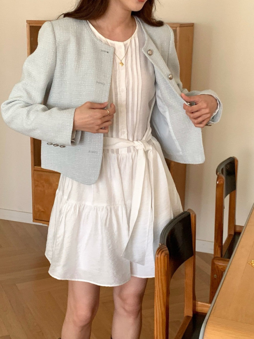 [ Pre-order ] Laurent Pintuck Dress