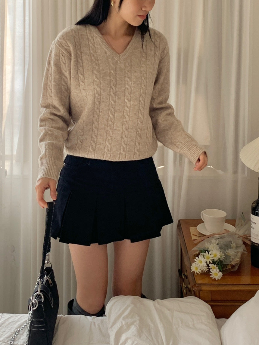 Mocha Cable Knit