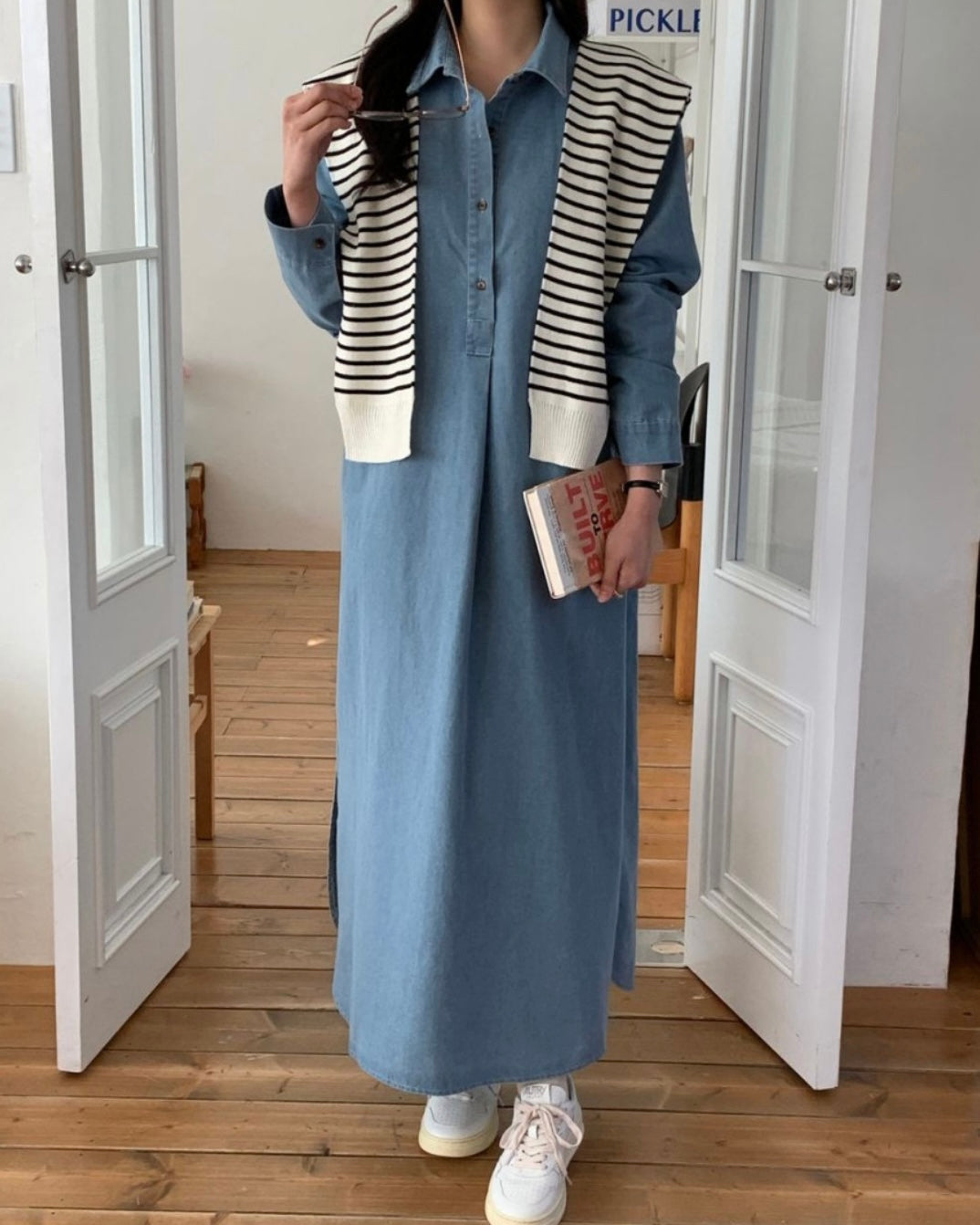 Denim Overfit Maxi Dress