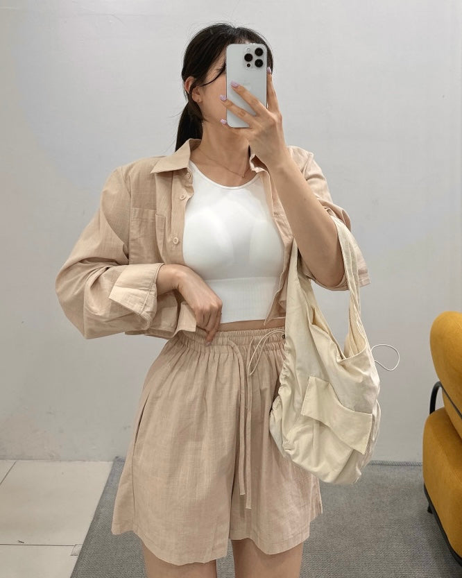Simple Linen Two-Piece