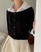 Layered Knit Blouse
