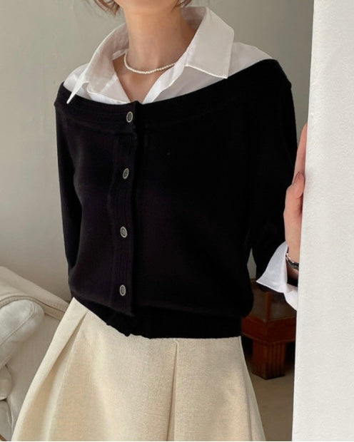 Layered Knit Blouse